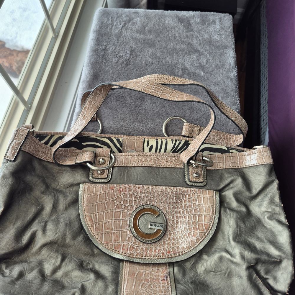 Stylish Brown Crocodile Pattern Women's Bag